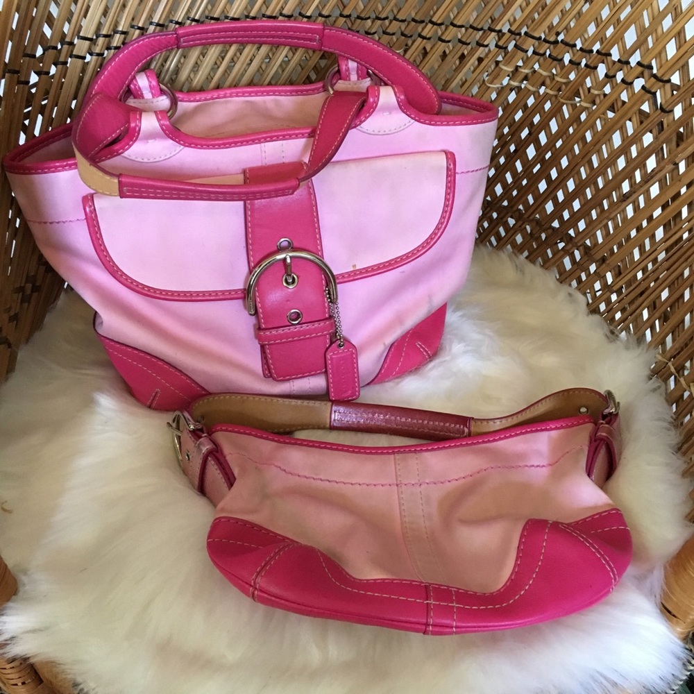 Coach Two Toned Pink Purses (2 for $24 OBO)